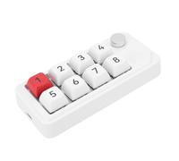 Denash Número Cableado USB C Pad, 8 Teclas Programables Teclado Mecánico con Conmutación de Capa, Ventana Flotante en Tiempo Real, para XP, Vista, 7, 8, 10, OS X (White)