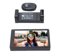 Denash Pantalla de Selfie del Teléfono 4K con el Telecontrol de Bluetooth, 3,97 "Monitor de la Cámara Posterior de WiFi 5G 2,4G para Vlogging y Transmisión en