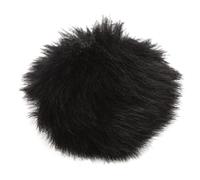 Denash Parabrisas de Micrófono Lavalier, Parabrisas de Micrófono de Solapa de Piel Artificial, Sonido Claro, Cálido y Delicado para Uso en Interiores (Black)