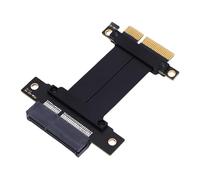 Denash PCIe 4.0 X4 Cable Elevador, Extensor de Tarjeta Gráfica sin Pérdidas para GPU, M.2 WiFi Live Live Wire USB Tarjetas de Adquisición de Botas sin Disco, con Cable de Arrendamiento (10)