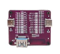 Denash Placa de Prueba de Cable USB, Comprobador de Cable de Datos USB Tipo C de Doble Extremo con 24 Indicadores LED, para Comprobaciones Integrales de Compatibilidad y Detección de