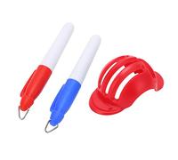 Denash Plantilla de Marcador de Línea de Pelota de de Triple Pista para Alineación, Dispositivo de Dibujo Portátil para Identificación de Pelotas de, Material Plástico, Adecuado para Golfistas, 2