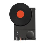 Denash Player Vintage Player BT Wireless Digital Clock Style Retro Style Portable para Decoración de la Oficina en Casa (Black)