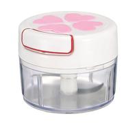 Denash Procesador de Alimentos Manual, Cortador de Cebolla, Picadora de Ajo Portátil con Cuerda Manual, Trituradora de Ajo con Cuchillas de Acero Inoxidable 304 para Cocina (PINK)