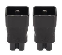 Denash Professional IEC320 C20 a C15 Conversor de Potencia Adaptador de Alta Conductividad para el Rendimiento de la Computadora, 2 Piezas