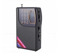 Denash Radio Am FM SW Portátil con Batería Recargable de 800 MAh Antena de 21 Cm de Largo Sintonizador Digital Conector para Auriculares de 3,5 Mm para Emergencias en Viajes de Ca (Black)