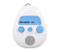Denash Radio con Baterías, Radio de Ducha Colgante con Perilla Giratoria para un Fácil Control de Volumen de Ajuste, Calidad de Sonido Clara, a Prueba de Salpicaduras para el Baño,