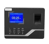 Denash Reloj de Control de Asistencia Biométrico con Huella Dactilar, Capacidad para 1000 Usuarios y Pantalla LCD de 2,8 Pulgadas, para la Gestión de Asistencia en Fábricas, Hotel (Enchufe de la UE)