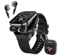 Denash Reloj Inteligente con Auriculares, Inalámbricos Pulsera de Actividad 2 en 1, 2,01 Pantalla HD, Rastreador de Ejercicios,NFC, Oxígeno en Sangre Monitor de sueño para Android e iOS