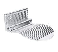 Denash Reposapiés Space Pedal de Aluminio Antideslizante para Pasillo de Entrada del Baño, Ayuda para Usar Zapatos, Montado en la Pared Plegable para Uso Doméstico (SILVER)
