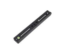 Denash Riel Macro de de Milano Doble de 300 Mm, Placa de Sujeción para Cámara de Aleación de Aluminio con Orificios Roscados de 4x1/4 y 4x3/8, 20 Orificios de Posicionamiento M3, para