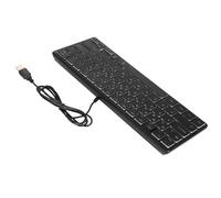 Denash RVB -Backstreut Sleeveless Wired Game Keyboard Teclado Pequeño para la Computadora Portátil de PC, Portátil para Salarios de Escritorio, Material de ABS Negro