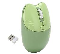 Denash Silent Click Mouse BT5.1/2.4 GHz dpi Adaptable para la Escuela de la Escuela, Girl Mouse (Green)