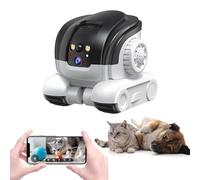 Denash Smart Robot Camera, Batería de Cámara Móvil Móvil de 1080p,2 Way Talk, Motion Detection, Night Vision Pet Camera con App Interact con su Mascota de Forma Remota