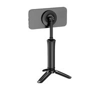 Denash Soporte Magnético para Trípode para Teléfono, Soporte Giratorio 360 para Teléfono con 20 Imanes Fuertes N52 para un Agarre Seguro, Longitud Ajustable y Diseño Plegable para