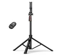 Denash Soporte para Trípode para Teléfono de 1,6 M, Brazo Extensible de Aleación de Aluminio con Ranura para Zapata Fría para Teléfonos Inteligentes, Cámaras de Acción, Paneles LED,