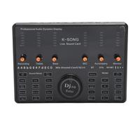 Denash Tablero de Sonido de de Voz en Vivo con una Reducción de Ruido Inteligente para el Teléfono Móvil -pc, Tarjeta de Sonido de 16 bits para el Hogar, Al Aire Libre, Tasa de Abandono, 48 KHz