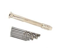 Denash Taladro Manual con Tornillo de Banco, Mini Perforador Manual para Tallado Preciso de Nogal, Herramienta para Hacer Joyas con Brocas Helicoidales