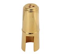 Denash Tapa Protectora para Boquilla de Saxofón, Cubierta Metálica para Saxofón y Clarinete de Color Dorado, Diseño Liviano y Compacto para Facilitar su Transporte (Voz contralto)