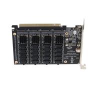 Denash Tarjeta de Expansión de Disco PCIe X16 4 con una Estructura Robusta para Accesorios para Computadora de Escritorio