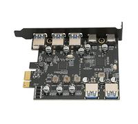Denash Tarjeta de Expansión PCI E a USB, 7 Puertos 5 Gbps USB a C Tarjeta PCI Express con 2 Puertos 3.0 Traseros para XP, 7, 8, 10, para Vista, para OS X, para