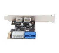 Denash Tarjeta de Expansión USB3.0 Velocidad Rápida 2 PCI-E a USB3.0 Adaptador del Controlador para XP/7/8.1/10, Hub USB Interno