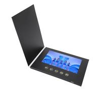 Denash Tarjeta de Felicitación de Video de 7 ", Folleto Digital HD con Memoria de 128 M y Puerto Tipo C, Batería Recargable para Marketing