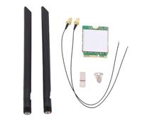 Denash Tarjeta WiFi 7, Velocidad de hasta 6338Mbps, Antena Dual de 8dBi, para 10 11 Interfaz NGFF M.2 2,4G 5G 6G Triple Banda