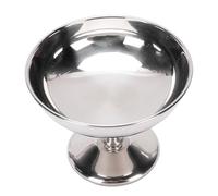 Denash Taza para Helado de Acero Inoxidable Tazón de Postre Compacto que Ahorra Espacio para Pasteles de Frutas y Mousse Diseño Elegante con Patas Ideal para Tiendas de Postres 4.1x3.5in (2401-1)