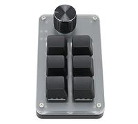 Denash Teclado con una Sola Mano, Mini Teclado Programable de 6 Teclas DIY Plug and Play para Computadora