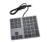 Denash Teclado Numérico con Cable, Teclado Numérico USB de 34 Teclas Teclado Numérico Ergonómico Ultradelgado y Liviano Teclado Portátil de Contabilidad Financiera para Computadora