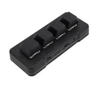 Denash Teclado Pequeño Mini Teclado Mecánico Compacto Macro Pad 3 Modos Inalámbrico 2.4G Bluetooth con Cable USB RGB Retroiluminado Programable con Interruptor Azul para Computadora