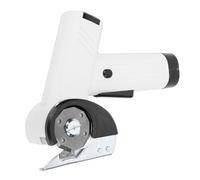 Denash Tijeras Eléctricas Inalámbricas, Cortador Eléctrico con Pantalla LED y Luz, Cortador de Mano a Batería para Cartón, Cuero, Tela Plástica (WHITE)