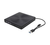 Denash Unidad de DVD Externa USB 3.0, Grabadora de Disco óptico Portátil Delgada de Material ABS con Chip Antidesgaste y Corrección de Errores, para Computadora Portátil, Escritor