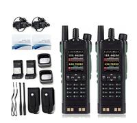 Denash Walkie Talkie UV32, Paquete de 2 con Ubicación GPS Compartida, 1000 Canales, BT Programable para Exteriores, Senderismo, Construcción Todoterreno (Enchufe de la UE)
