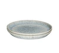 Denby Juego de 2 platos de cena Halo Speckle - Gris, patrón neutro, vajilla apta para lavavajillas y microondas, 26 cm, vajilla de cerámica esmaltada, resistente a astillas y grietas