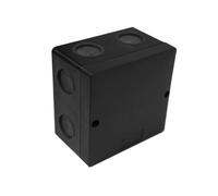 Dencon Caja de Empalme IP66, Negra, 100 x 100mm
