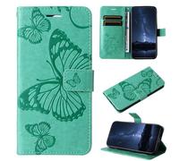 DENDICO Funda para Realme C51, Diseño en Relieve Carcasa con Ranura para Tarjeta, Magnético Libro Funda de Cuero PU para Realme C51, Verde