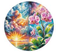 Dendrobium Orchid 1000 Pieces Jigsaw Puzzles For Adults Family Challenge Toys Stress Relieving Entertainment Exercise The Memory of The Brain for Adults and Kids, Age 12 Years Up 1000pcs (67.5x67.5cm