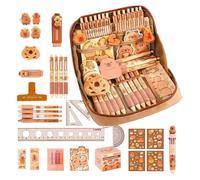 DengFen Bonito estuche Capybara, juego de papelería Capybara, con 12 compartimentos, con bolígrafos, clips, broches, etc. Estuche infantil de gran capacidad, Paquete de 1, Talla única, Apto para niños