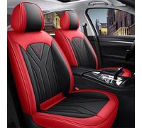 DENGFU Fundas de asiento de coche universales Set para Seat Alhambra Altea Ibiza 6L 6J Leon Mk2 Mk3 Toledo Ateca Arona Auto Accesorios Negro Rojo