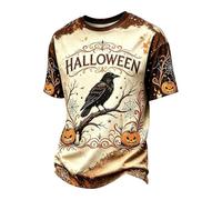 DENGJIAMY - Camiseta de Halloween para hombre, diseño retro divertido