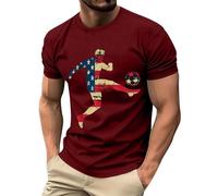 DENGJIAMY - Camiseta de manga corta para hombre, diseño del 250 aniversario de Estados Unidos, para el 4 de julio, talla grande, patriótica, Z25 Wine, 5XL