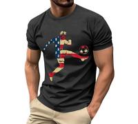 DENGJIAMY - Camiseta de manga corta para hombre, diseño del 250 aniversario de Estados Unidos, para el 4 de julio, talla grande, patriótica, Z25 gris oscuro, XL