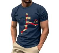 DENGJIAMY - Camiseta de manga corta para hombre, diseño del 250 aniversario de Estados Unidos, para el 4 de julio, talla grande, patriótica, Z25 azul marino, 5XL