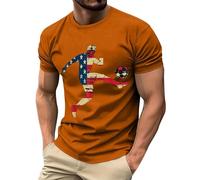 DENGJIAMY - Camiseta de manga corta para hombre, diseño del 250 aniversario de Estados Unidos, para el 4 de julio, talla grande, patriótica, Z25 naranja, 4XL