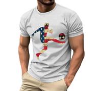 DENGJIAMY - Camiseta de manga corta para hombre, diseño del 250 aniversario de Estados Unidos, para el 4 de julio, talla grande, patriótica, Z25 blanco, 5XL