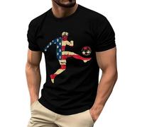 DENGJIAMY - Camiseta de manga corta para hombre, diseño del 250 aniversario de Estados Unidos, para el 4 de julio, talla grande, patriótica, Z25 negro, XL