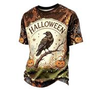 DENGJIAMY - Camiseta divertida de Halloween para hombre, talla grande
