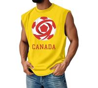 DENGJIAMY - Camiseta sin mangas para hombre, diseño gráfico de Canadá, talla grande, chaleco con estampado de fútbol, casual, deportes, fitness, verano, correr, camiseta sin mangas para hombre